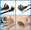 Memproduksi kabel Steker Tahan Hujan 3x0.75mm2 Kawat Tembaga Telanjang IEC 3-pin Extension Kabel Listrik Standar CCC